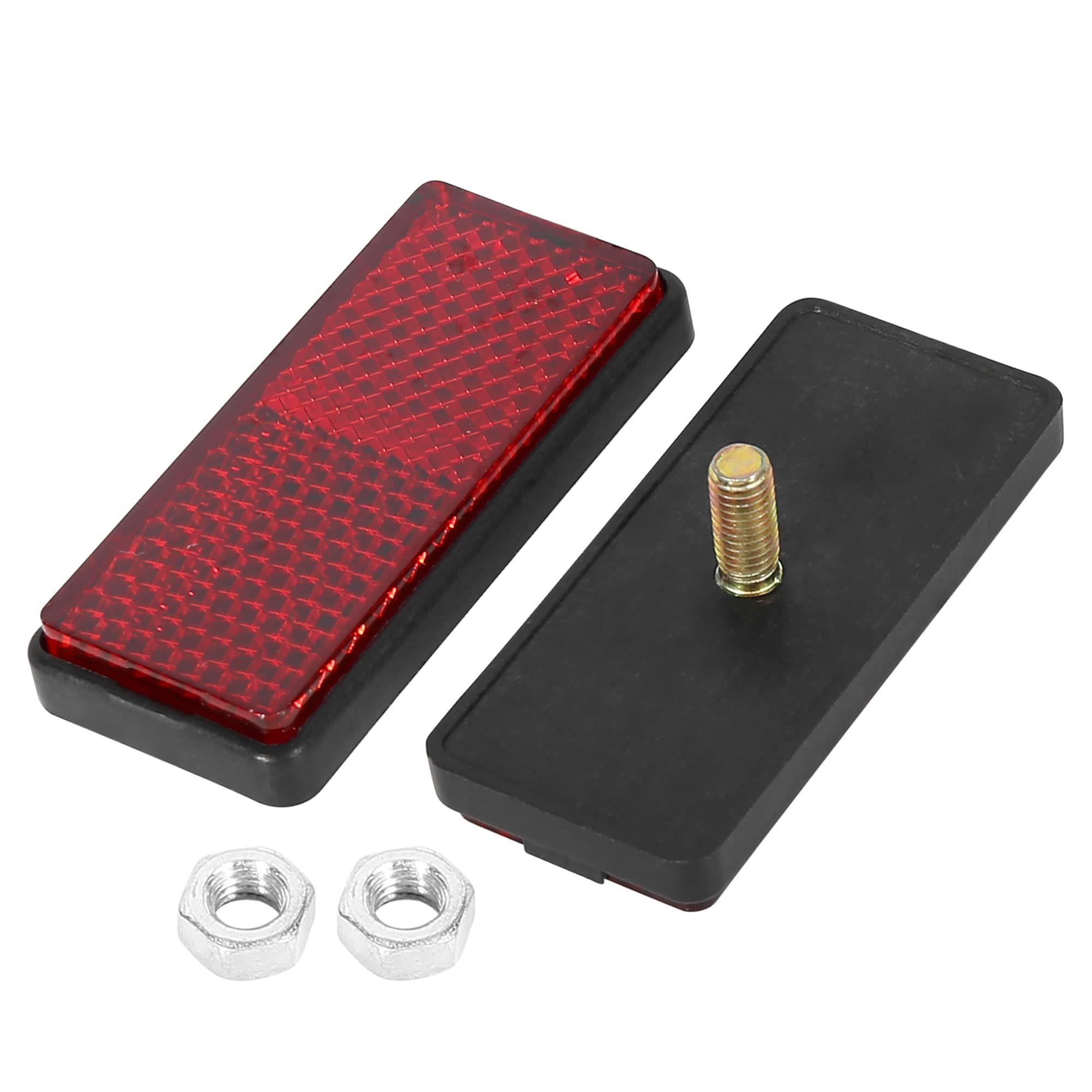F FIERCE CYCLE 6 Pair M6x1.0 Red Rectangle Universal Screw Mount
